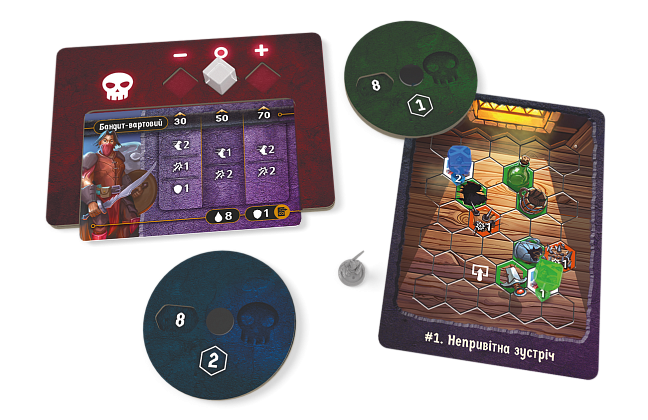 Настільна гра Темна гавань. Ґудзики та комахи (Gloomhaven: Buttons & Bugs), бренду Lord of Boards, для 1-1 гравців, час гри < 30хв. - 5 - KUBIX