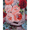 Картина по номерам Розовые пионы в объятиях (40х50 см)