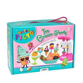 Набор для лепки Мистер тесто Ice Cream Party - KUBIX Набор для лепки Мистер тесто Ice Cream Party