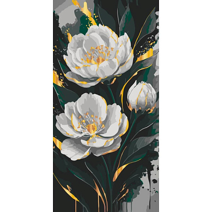 Картина по номерам Золото пионов (40x80 см), бренду Art Craft - KUBIX