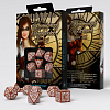 Набор кубиков Steampunk Clockwork Caramel & white Dice Set (7шт.)