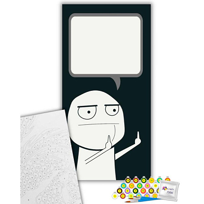 Открытка по номерам F*ck you (40х80 см), бренду Art Craft - KUBIX