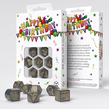 Набір кубиків Happy Birthday Dice Set: Confetti, бренду Q-Workshop - KUBIX