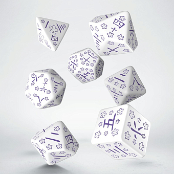 Набор кубиков Japanese Dice Set: Blue Star Lotus - KUBIX Набор кубиков Japanese Dice Set: Blue Star Lotus