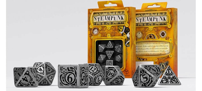 Набор кубиков Metal Steampunk Dice Set, бренду Q-Workshop - KUBIX