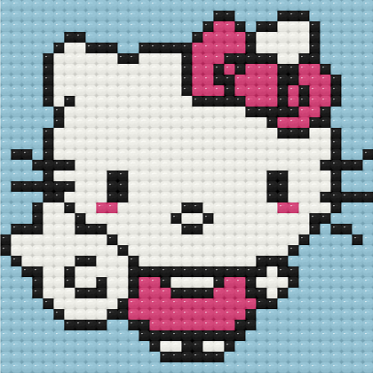 Алмазная мозаика Hello Kitty (10х10 см), бренду Origami - KUBIX