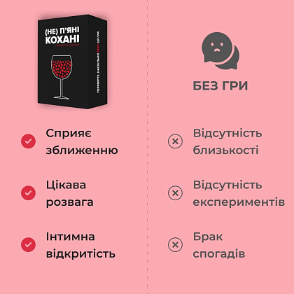 Настільна гра (Не) пʼяні кохані, бренду Memo Games, для 2-2 гравців, час гри < 30хв. - 7 - KUBIX