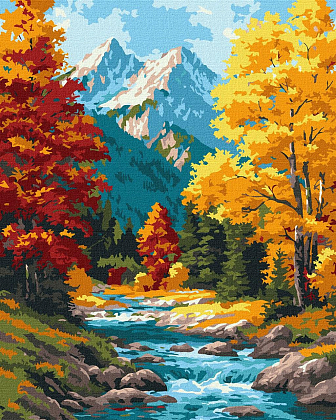 Картина по номерам Осеннее дыхание леса (40х50 см), бренду Идейка - KUBIX