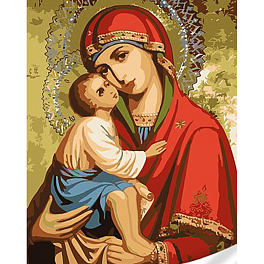 Картина по номерам Донская икона Божией Матери (30х40 см)