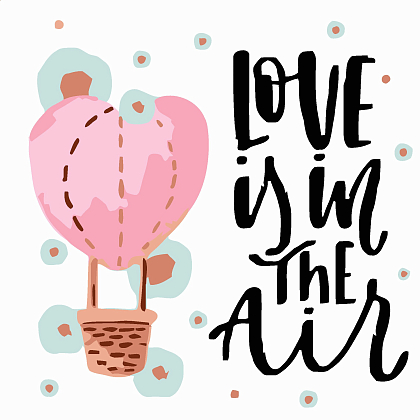 Картина по номерам Любовь в воздухе (20х20 см), бренду Strateg - KUBIX