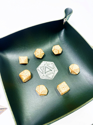 Лоток для кубиков D20 зеленый Dice Tray, бренду Планета Игр - 7 - KUBIX