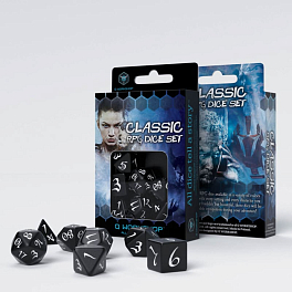 Набор кубиков Classic RPG Black & White Dice Set (7 шт.)