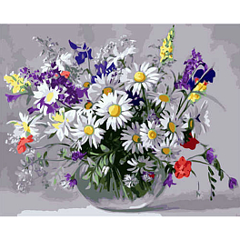 Картина за номерами Ваза польових квітів (40х50 см)