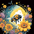 Мініатюра товару Картина за номерами Бджола і квіткова краса (40х40 см) - 1