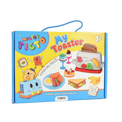 Набір для творчості Містер тісто Мій тостер (My Toaster) , бренду Strateg, для 1-3 гравців - KUBIX