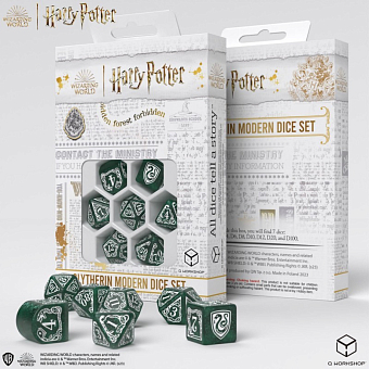 Набор кубиков Harry Potter. Slytherin Modern Dice Set - Green