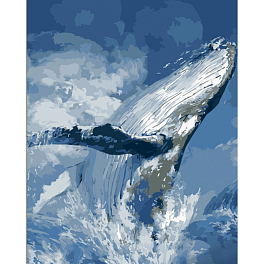 Картина за номерами Могутність кита (40х50 см)
