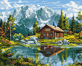 Картина по номерам Затишний котедж (40х50 см)