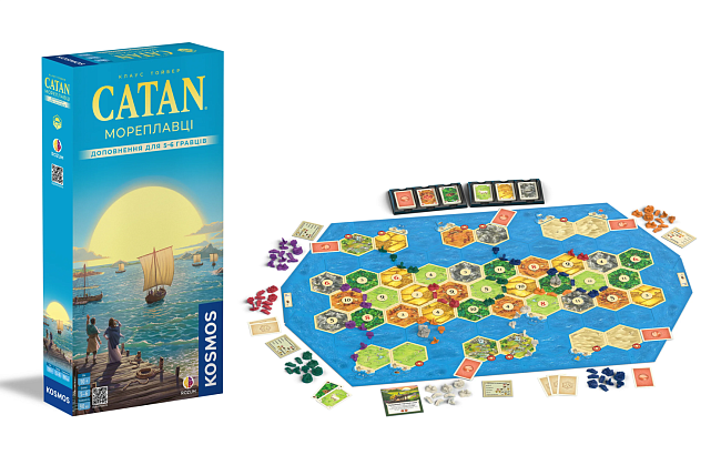 Настольная игра КАТАН. Мореплаватели. Дополнение для 5-6 игроков (Catan: Seafarers 5-6 Player Extension), бренду Rozum, для 3-6 гравців, час гри > 60мин. - 2 - KUBIX