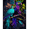 Картина за номерами Папуги на гілці (40х50 см)