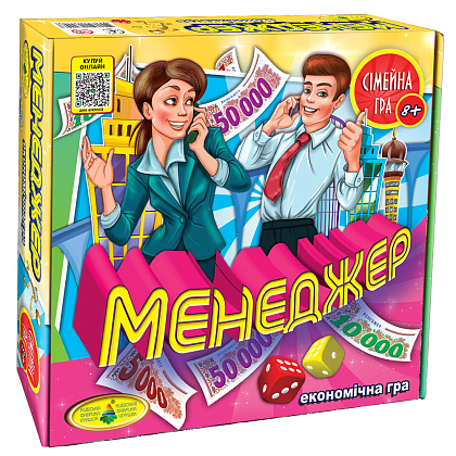 Настільна гра Менеджер, бренду Київська фабрика іграшок, для 2-4 гравців, час гри < 60хв. - KUBIX