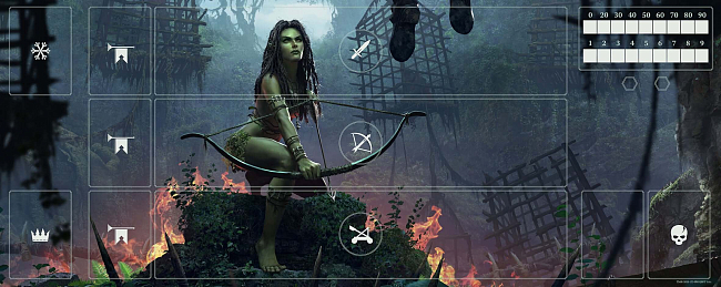 Настольная игра Плеймат (Игровой ковер) Винт Скоятаэли (Gwent Mat Scoia'tael), бренду Geekach Games - 2 - KUBIX