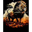 Миниатюра товара Картина по номерам Король лев (40х50 см) - 1