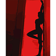 Миниатюра товара Картина по номерам Соблазн в красном (40х50 см) - 1