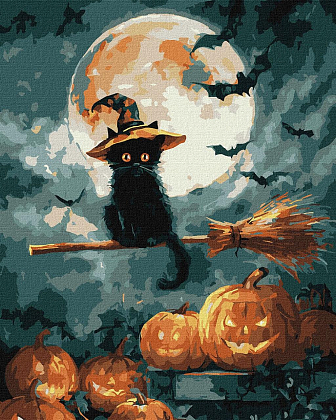 Картина по номерам Кот-волшебник (40х50 см), бренду Идейка - KUBIX