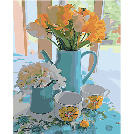 Картина за номерами Ранкові квіти (40х50 см) 