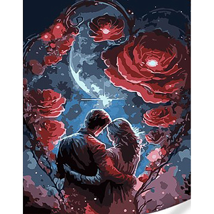 Картина за номерами Романтика при зірках (30х40 см), бренду Strateg - KUBIX