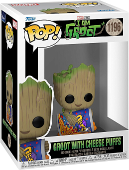 Игровая фигурка FUNKO POP! Я есть Грут (Groot with Cheese Puffs) Marvel #1196 - KUBIX Игровая фигурка FUNKO POP! Я есть Грут (Groot with Cheese Puffs) Marvel #1196