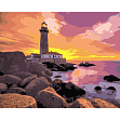 Мініатюра товару Картина за номерами Маяк на заході сонця (40х50 см) - 1