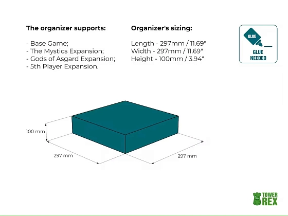 Настольная игра Органайзер для настольной игры Кровь и Ярость (Organizer for boardgame Blood Rage), бренду Tower Rex - 6 - KUBIX