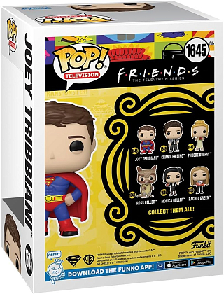 Игровая фигурка FUNKO POP! Джои в костюме Супермена (Joey Tribbiani (Superman Costume)) TV: Friends #1645, бренду Funko - 3 - KUBIX