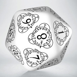 Кубик D20 Level Counter White & black Die