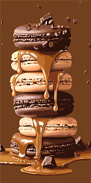 Картина по номерам Нежные макароны (40х80 см)