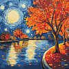 Картина по номерам Осенняя ночь (40х40 см)