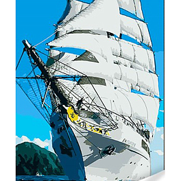 Картина за номерами Вітрильник у морі (30х40 см)