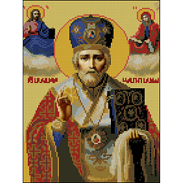 Алмазна мозаїка Святий Миколай (30х40 см)