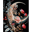 Миниатюра товара Картина по номерам Луна в розах (40х50 см) - 1