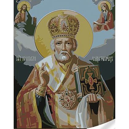 Картина за номерами Святий Миколай (30х40 см), бренду Strateg - KUBIX