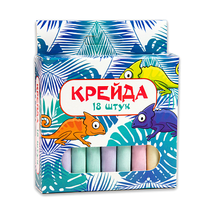 Крейда Маленька кругла різнокольорова (18 штук), бренду Strateg - KUBIX