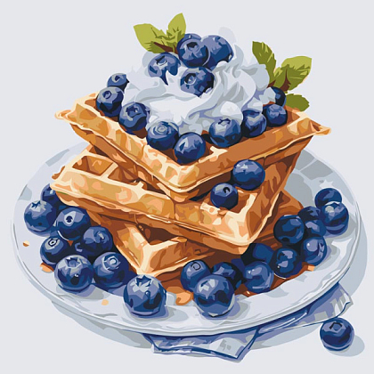 Картина по номерам Черничный десерт (40x40 см), бренду Art Craft - KUBIX