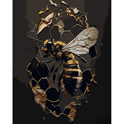 Картина за номерами Бджола (40х50 см), бренду Strateg - KUBIX