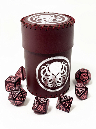 Стакан для кубиков Ктулху Бургунди Dice Cup, бренду Планета Игр - 6 - KUBIX