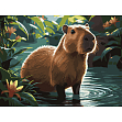 Мініатюра товару Картина за номерами Капібара на відпочинку (30х40 см) - 1