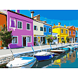Миниатюра товара Картина по номерам Цветные дома (30х40 см) - 1