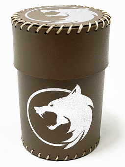 Стакан для кубиков Волк коричневый Dice Cup - KUBIX Стакан для кубиков Волк коричневый Dice Cup