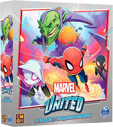 Настільна гра Marvel United. У всесвіті Людини-павука (Marvel United: Enter the Spider-Verse), бренду Geekach Games, для 1-4 гравців, час гри < 60хв. - KUBIX